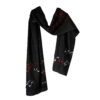 Solid black Shawl for Women with Persian Calligraphy Eshgh