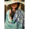 Persian Printed Silk Shawl Double Sided Artistic Calligraphy Sama