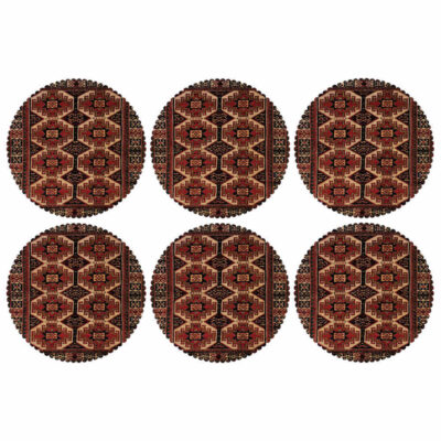 Brown Fabric Placemats Under the Plate – Model Sayeh
