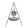 Cauldron Campfire Cooking Tripod with Pan & Kettle – Complete Set for Outdoor Meals