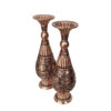 Handcrafted Persian Engraved Copper Vase Decorative Lavin Design - Set of 2