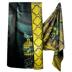 Green Silk Shawl Double Sided Model Morghe Amin