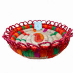 Persian Handwoven Palm Leaf Storage Basket Model Sareh