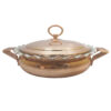 Persian Copper Sauté Pan - Handcrafted with Lid (Traditional Design)