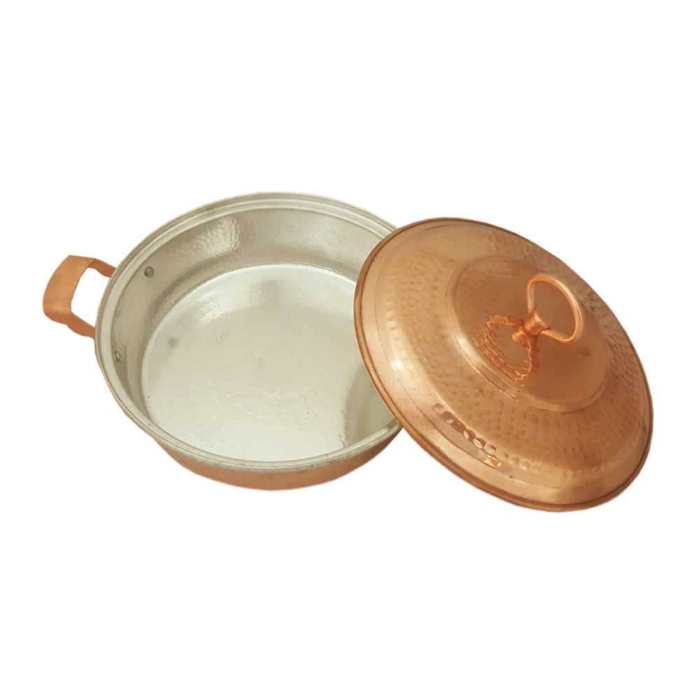 Persian Copper Sauté Pan – Handcrafted with Lid (Dara Model)