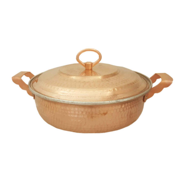 Persian Copper Sauté Pan - Handcrafted with Lid (Dara Model)