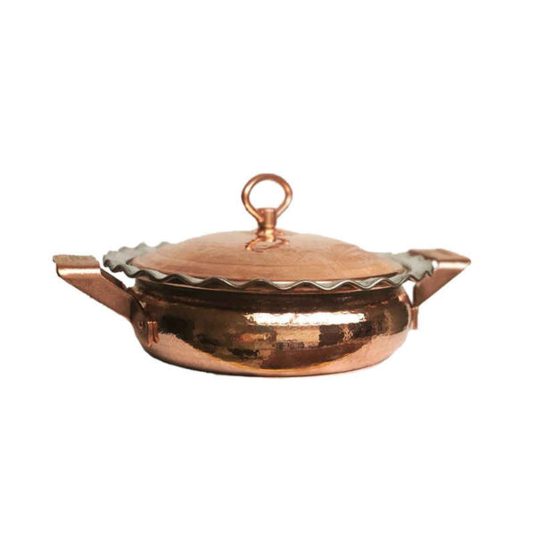 Persian Copper Sauté Pan - Handcrafted with Lid (Raha Model)