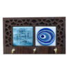 Islamic Wall Key Holder with Cheshm Nazar and 4 Qol Pattern