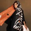 Persian Printed Silk Shawl Double Sided Artistic Calligraphy Sher