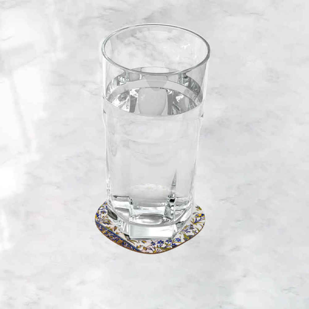 Drink Coaster Set With Persian Inspired Artistic Design Qajar Tile