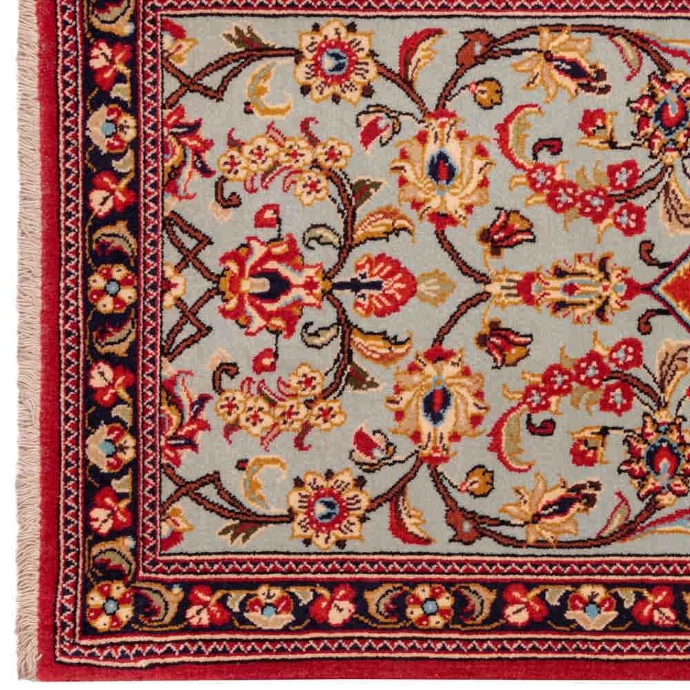 Qom Medallion Hand-Knotted Persian Runner Carpet Aseman