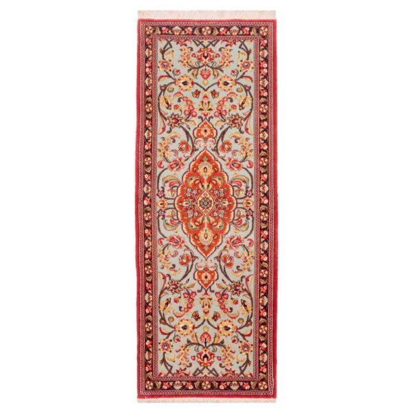 Qom Medallion Hand-Knotted Persian Runner Carpet Aseman