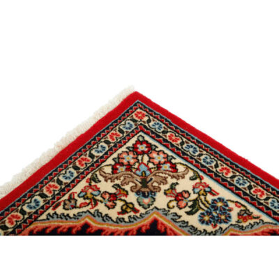 Intricately Hand-Knotted Persian Runner Carpet Isfahan Wool Shahreza