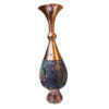 Decorative Copper Vase Hand-Painted with Persian Minakari Enamel Fariba