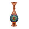 Decorative Copper Vase Hand-Painted with Persian Minakari Enamel Leyli