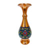 Decorative Copper Vase Hand-Painted with Persian Minakari Enamel Leyli