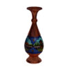Decorative Copper Vase Hand-Painted with Persian Minakari Enamel Nature