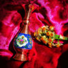 Decorative Copper Vase Hand-Painted with Persian Minakari Enamel Parvaz