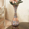 Decorative Copper Vase Hand-Painted with Persian Minakari Enamel Sama