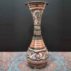 Decorative Copper Vase Hand-Painted with Persian Minakari Enamel Sama