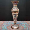Decorative Copper Vase Hand-Painted with Persian Minakari Enamel Sarvin