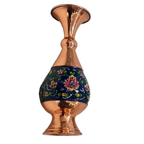 Decorative Copper Vase Hand-Painted with Persian Minakari Enamel Sina