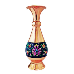 Iranian Mina-kari Copper Vase Model Tahoora