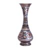 Decorative Copper Vase Hand-Painted with Persian Minakari Enamel Yavar