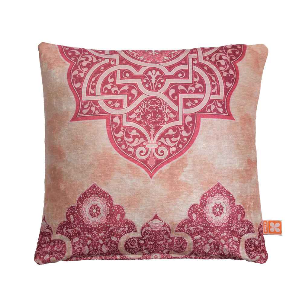 Ethnic Velvet Cushion Cover - Pink Design (Set of 2)