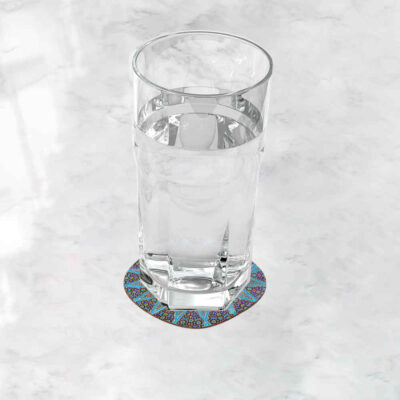 Drink Coaster Set With Persian Inspired Mandalas Design
