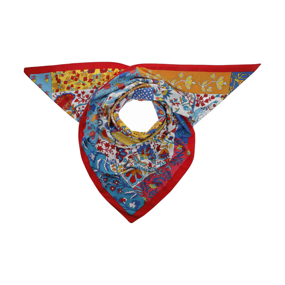 Floral Print Scarf for Women - Luxe and Vibrant Floral Design