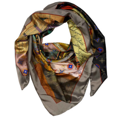 Persian Silk Scarf for Women – Luxe and Vibrant Shahnameh Design
