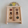 Handcrafted Persian Wooden Wall Key Holder with Traditional Style Door