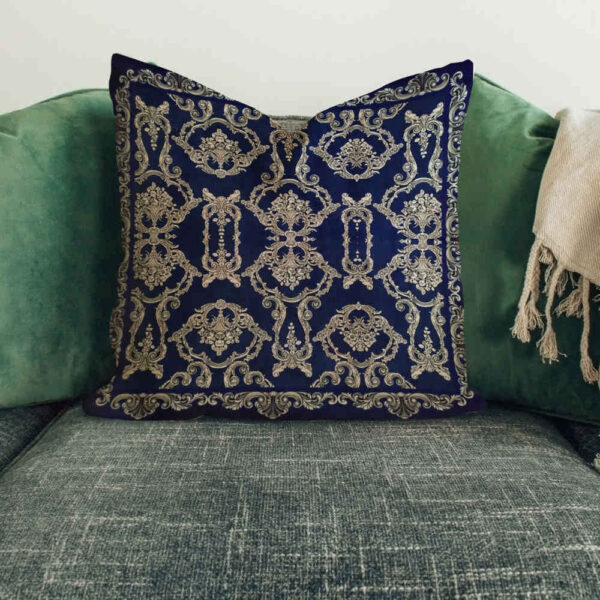 Ethnic Velvet Cushion Cover - Printed Termeh Design (Set of 2)