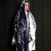 Persian Printed Silk Shawl Double Sided Artistic Calligraphy
