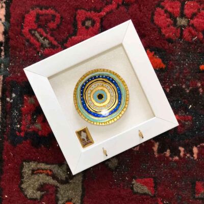Decorative Wooden Wall Key Holder with the Deign Cheshm Nazar C2