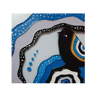 Decorative Wooden Wall Key Holder with the Deign Cheshm Nazar EH22