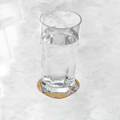 Artistic Drink Coaster Set with the Design Abrang