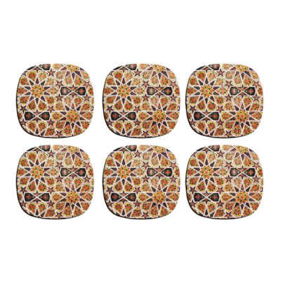 Drink Coaster Set With Persian Inspired Artistic Design Traditional