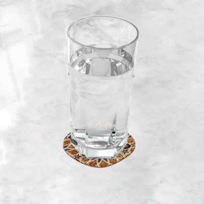 Drink Coaster Set With Persian Inspired Artistic Design Traditional