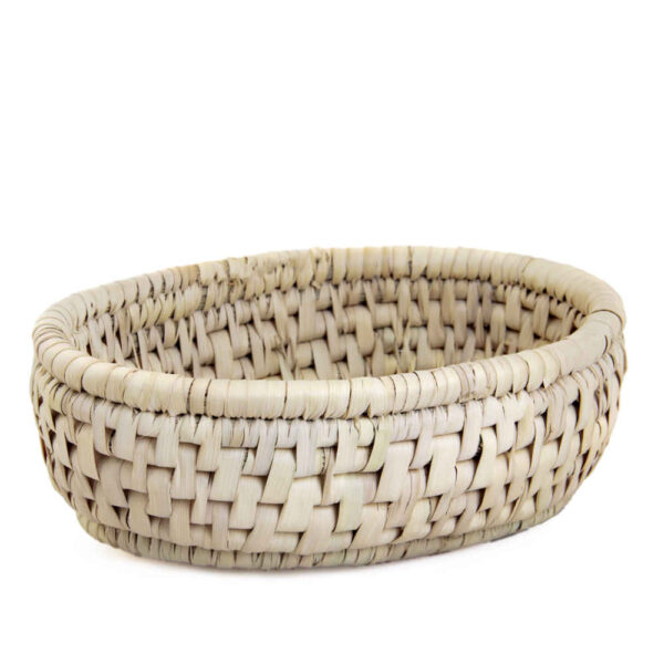 Persian Handwoven Palm Leaf Storage Basket Model Hanieh ShopiPersia