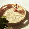 Persian Handwoven Palm Leaf Storage Basket with handles Model Mahya