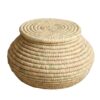 Persian Handwoven Palm Leaf Storage Basket with lid Model Melisa