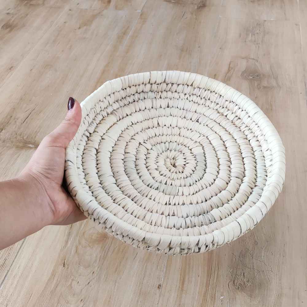 Persian Handwoven Palm Leaf Basket Model Tahoora