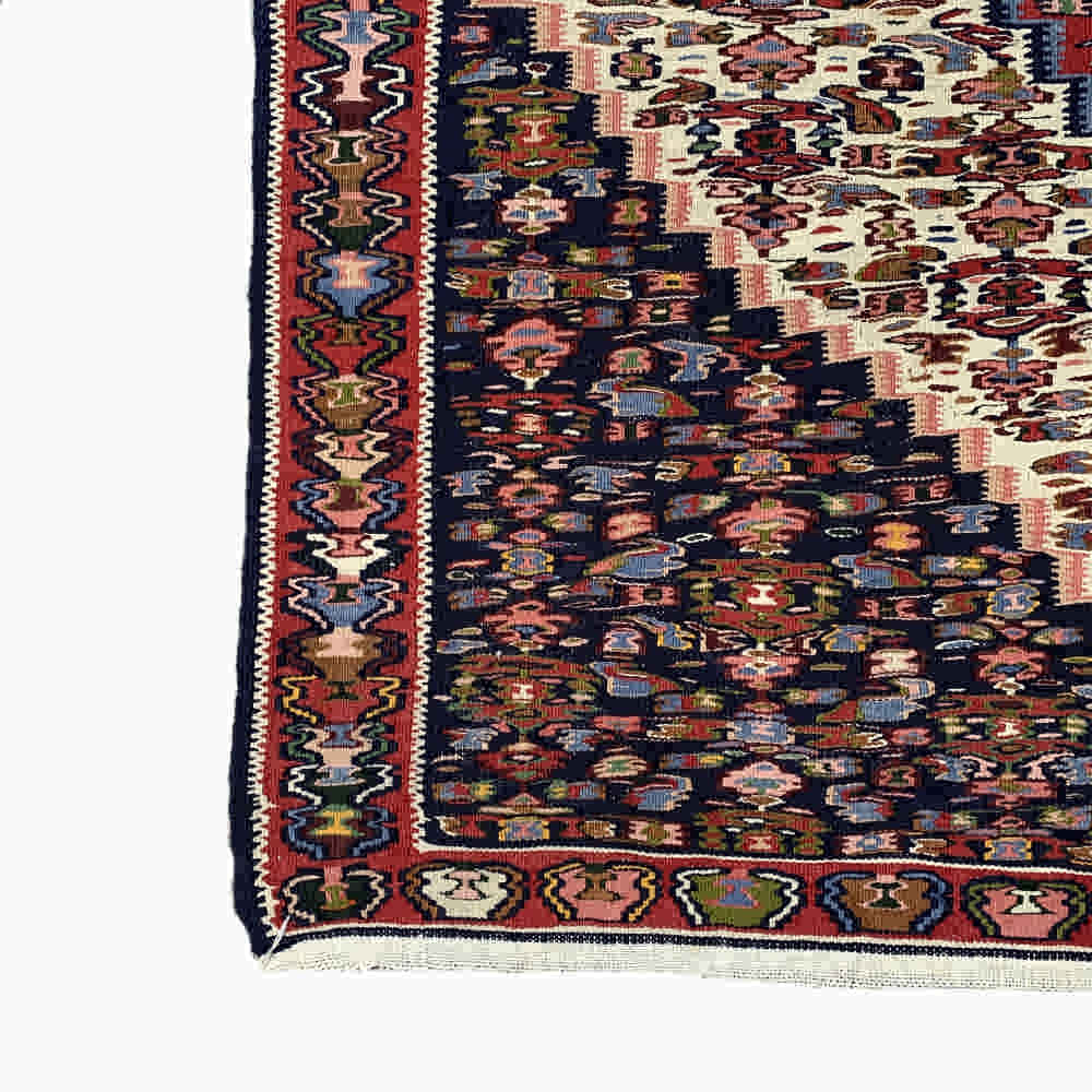 Persian Wool Kilim Rug Handwoven Traditional Ahoo