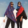 Silk Scarf for Women - Persian Artistic Print, Luxe and Vibrant Mohabat Design