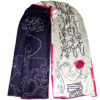 Persian Printed Silk Shawl Double Sided Artistic Calligraphy Yar