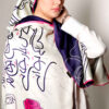 Persian Printed Silk Shawl Double Sided Artistic Calligraphy Yar