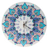 Stained Glass Wall Clock Floral Pattern Model Maral