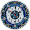 Stained Glass Wall Clock Floral Pattern Model Mina